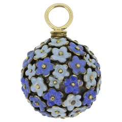 Antique Enamelled 'Forget-Me-Not' Pendant