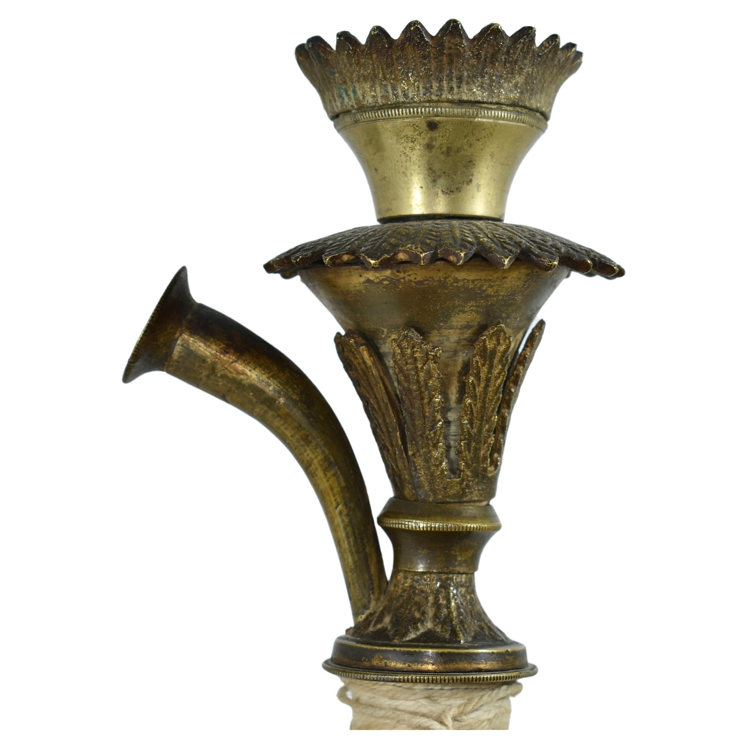 Antique Hookah et assiette en verre émaillé en forme d'urne, Bohème pour le marché perse en vente 2