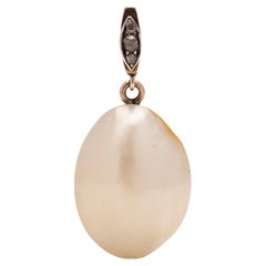Antique Enatural Blister Nacreous Pearl Pendant