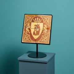 Antique Encaustic Heraldic Tile Panel by Chamberlain & Co