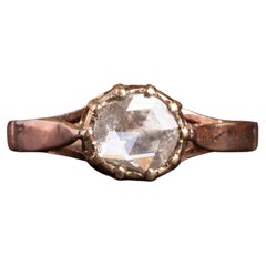 Antique Engagement 0.7CT Diamond Solitaire Ring