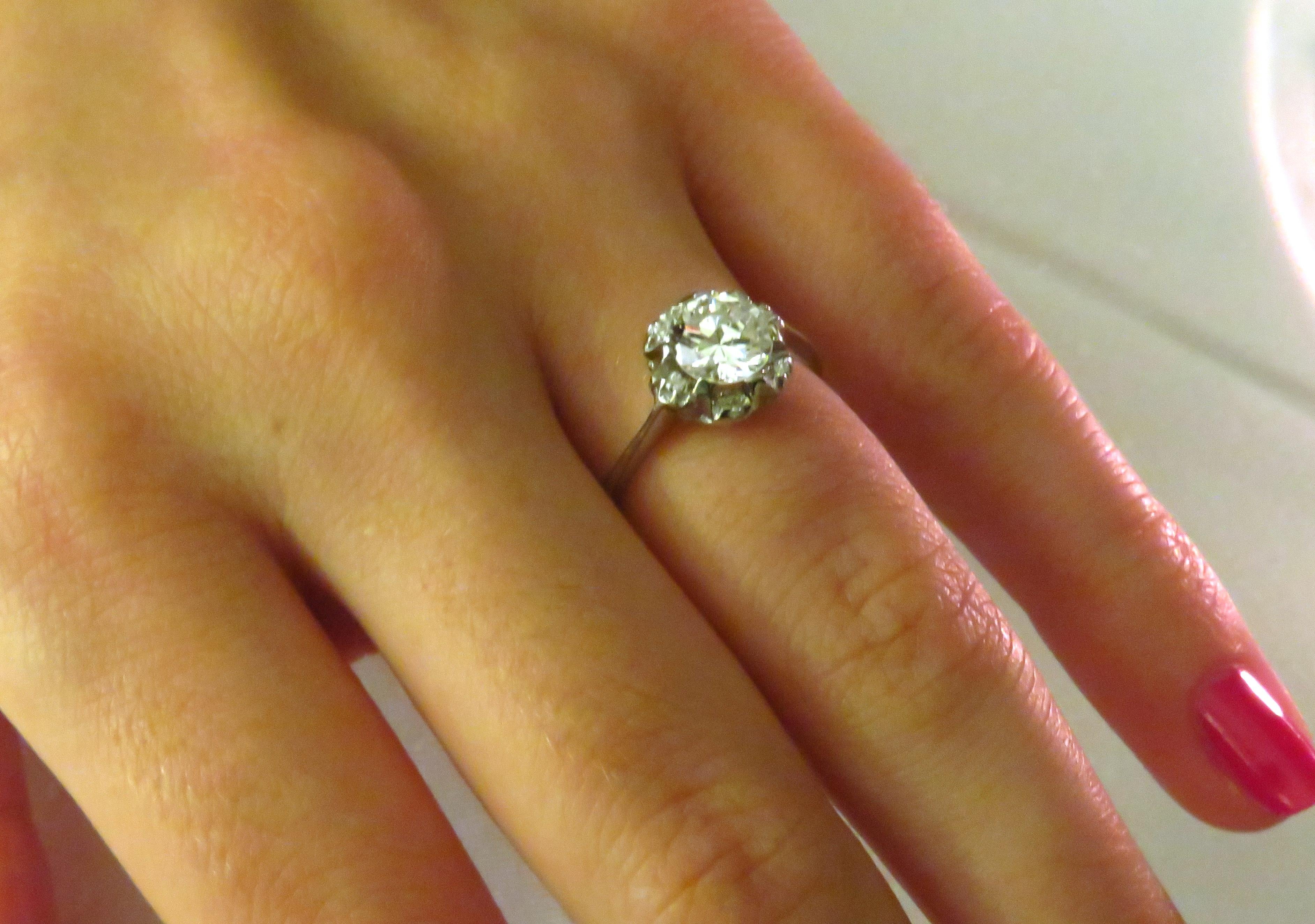 0.95 carat diamond ring