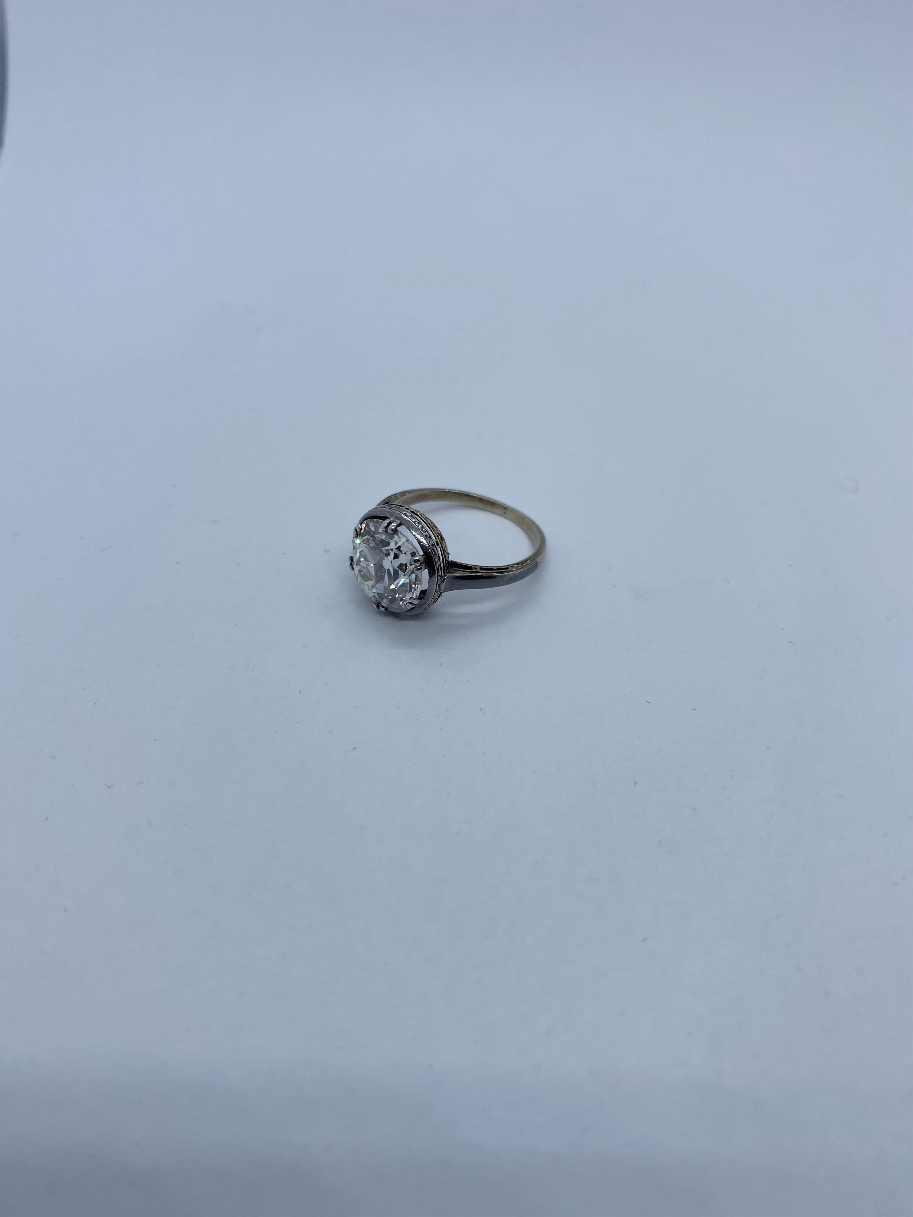Antiker antiker Verlobungsring 3,90 Karat im Angebot 4