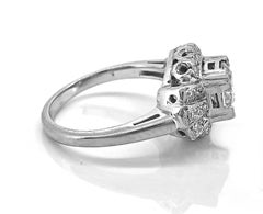 Antique Engagement Ring .95 Carat Diamond and White Gold Art Deco
