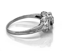 Antique Engagement Ring Art Deco Platinum and .42 Carat Diamond