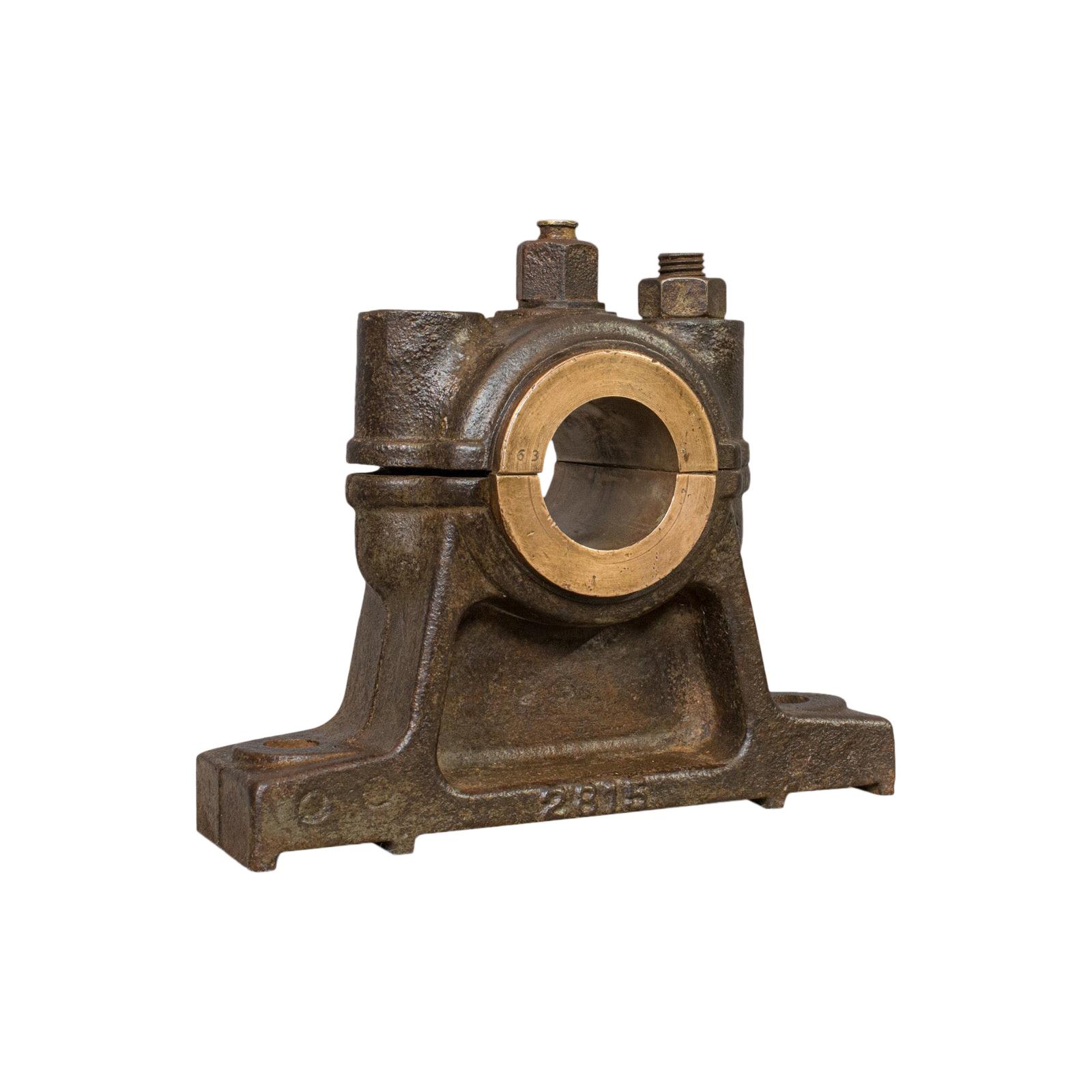 Antique Engine Bearing, English, Cast Iron, Bronze, Desk, Paperweight, Ornament For Sale