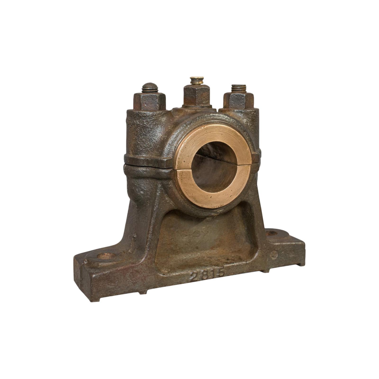 Antique Engine Bearing, Polished, English, Cast Iron, Paperweight, Victorian For Sale