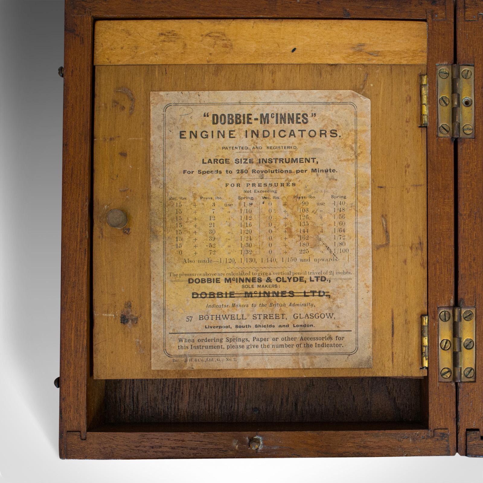 Antique Engine Indicator, Scottish, Scientific Instrument, Dobbie McInnes, 1920 In Good Condition For Sale In Hele, Devon, GB