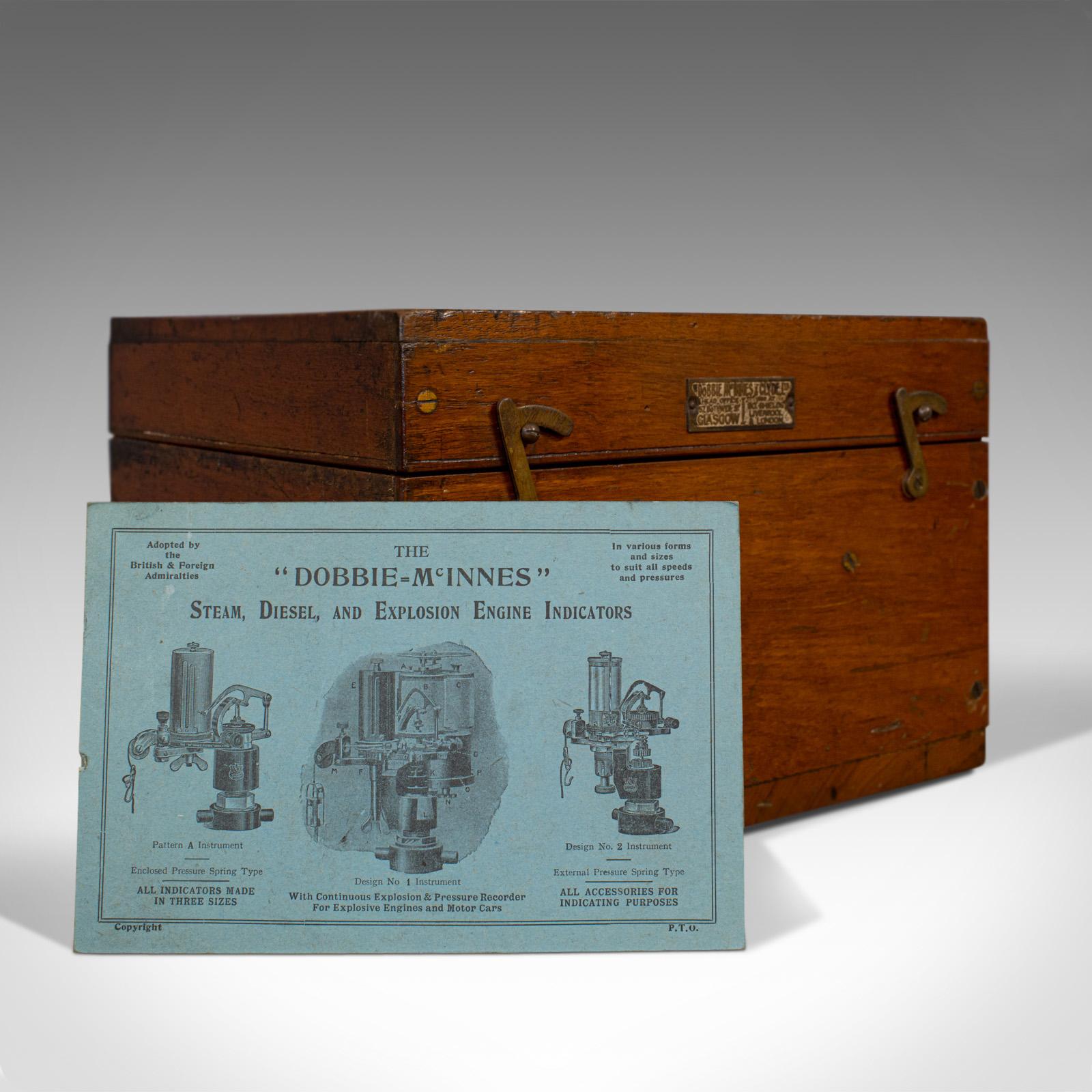 Brass Antique Engine Indicator, Scottish, Scientific Instrument, Dobbie McInnes, 1920 For Sale
