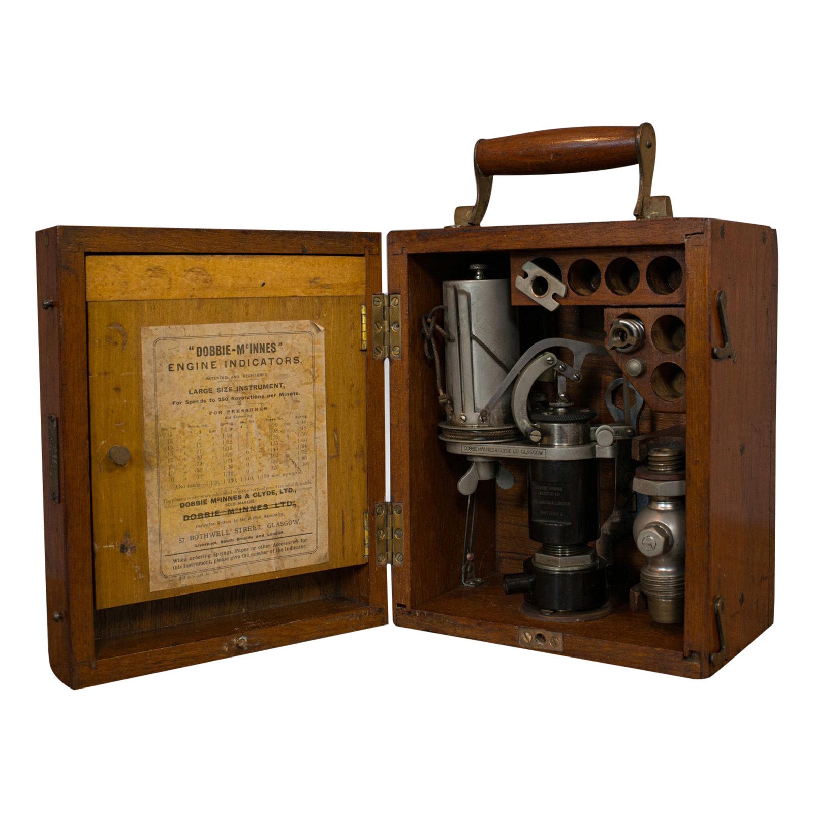 Antique Engine Indicator, Scottish, Scientific Instrument, Dobbie McInnes, 1920 For Sale