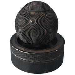 Antique Engine Turned Puzzle Ball Box