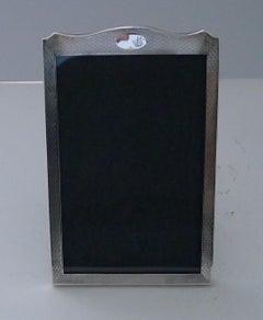 Antique Engine-Turned Sterling Silver Picture Frame