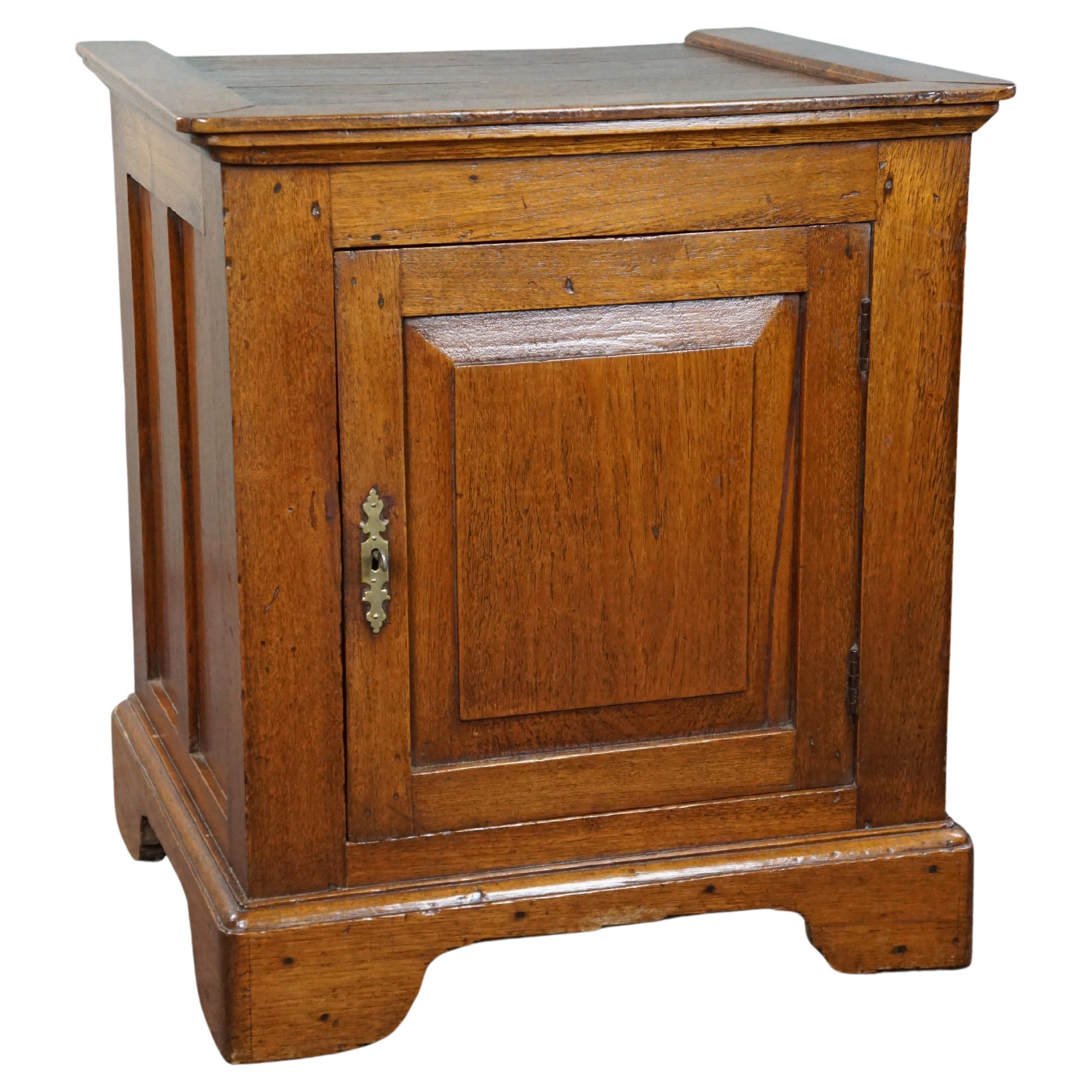 Antique English 1-door cabinet/side table, mid/late 19th century