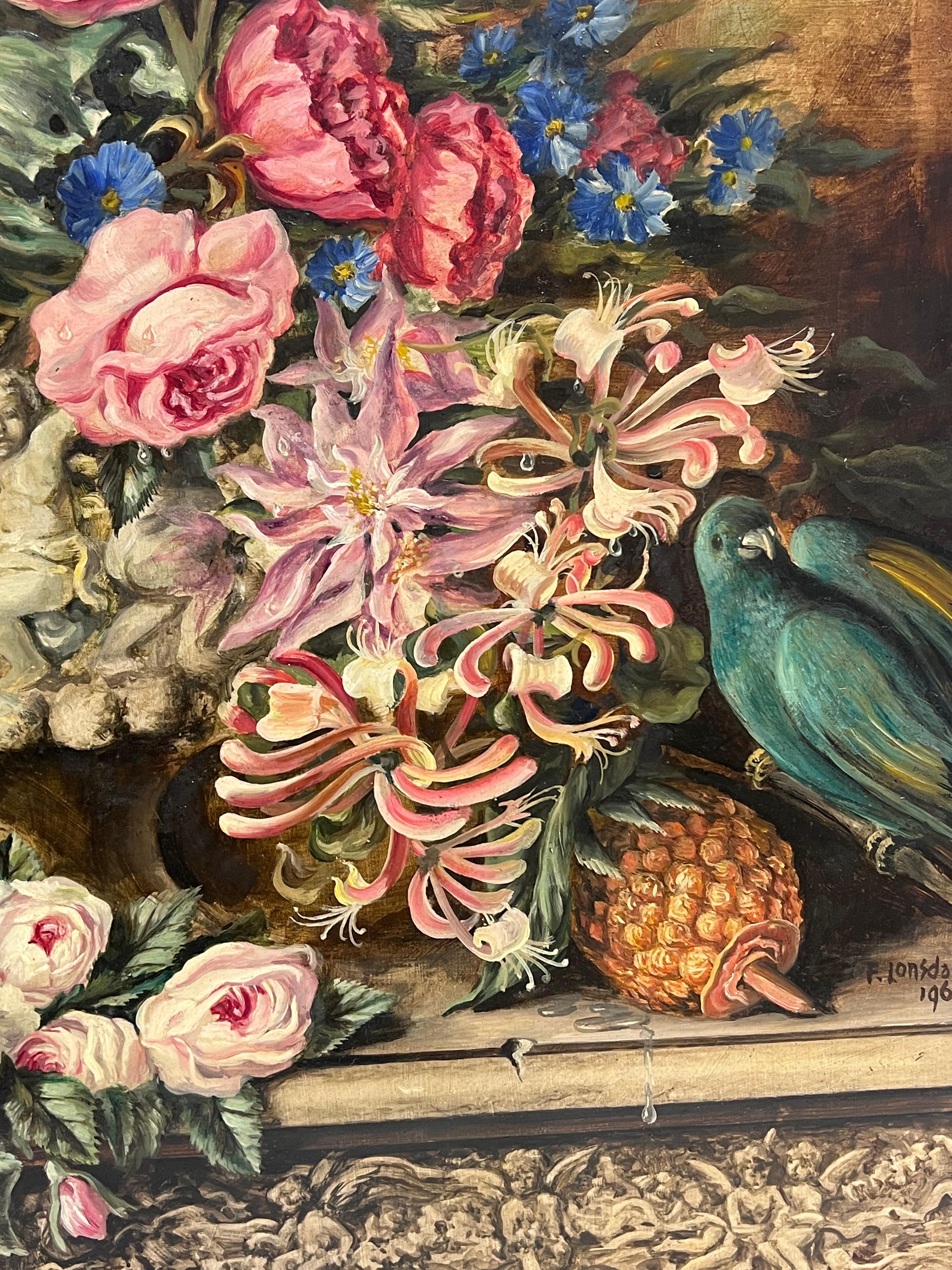 Klassisches Stilleben
Englische Schule, signiert und datiert 1968
signiertes Öl auf Karton, ungerahmt
Brett: 28 x 25,5 Zoll
Provenienz: Privatsammlung, England
Condit: ein paar kleine Schrammen, aber insgesamt sehr guter Zustand

Für weitere