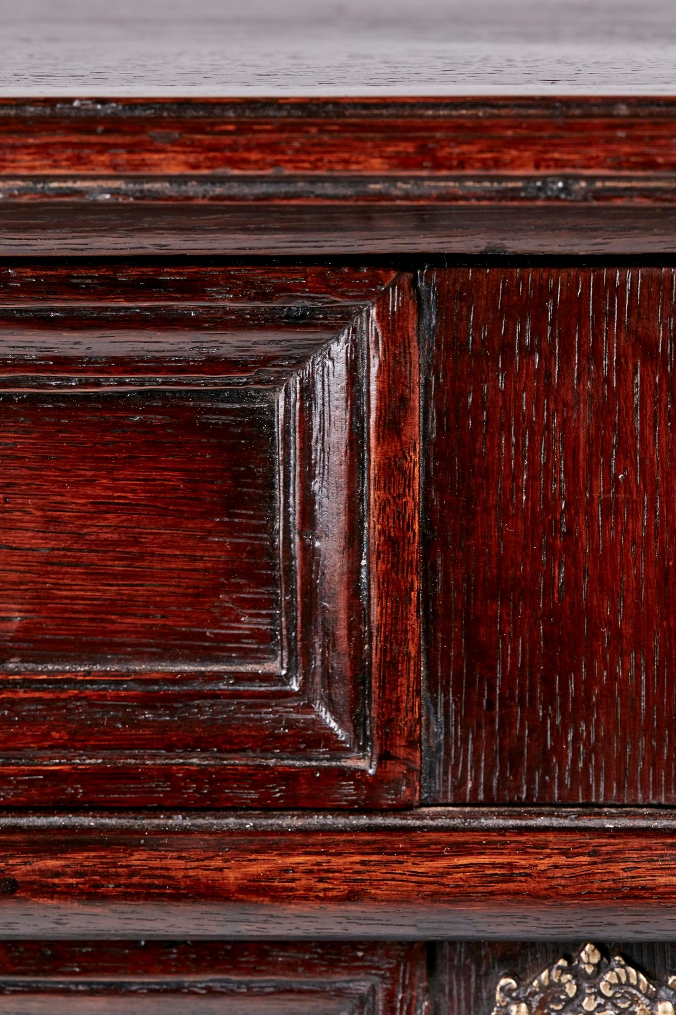 Antique English 17th Century William and Mary Jacobean Oak Chest of Drawers 1