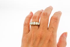 Antique English 18 Karat Yellow Gold Opal Five-Stone Ring