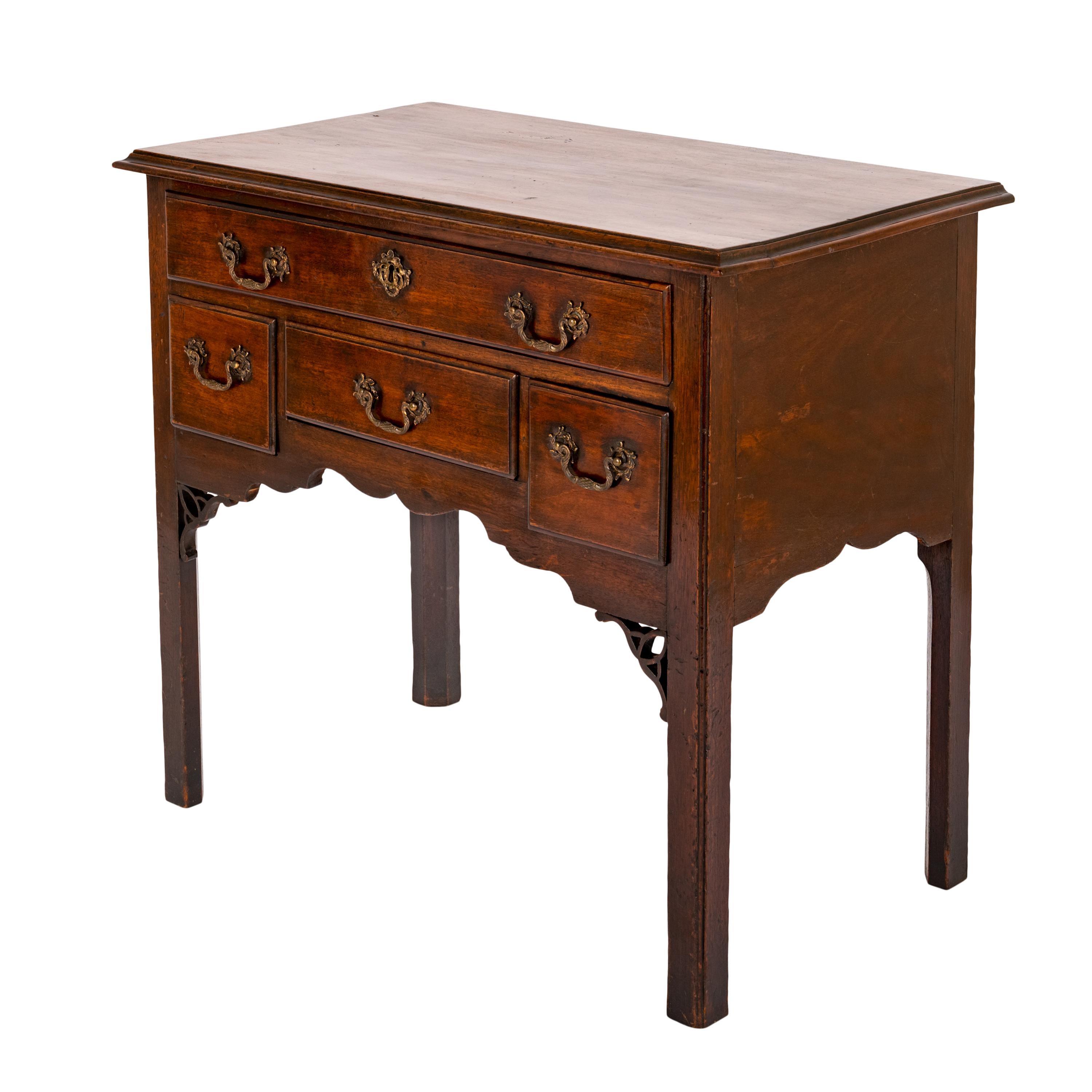 Mid-18th Century Antique English 18th C Georgian Mahogany Chippendale Lowboy Side Table 1750 For Sale