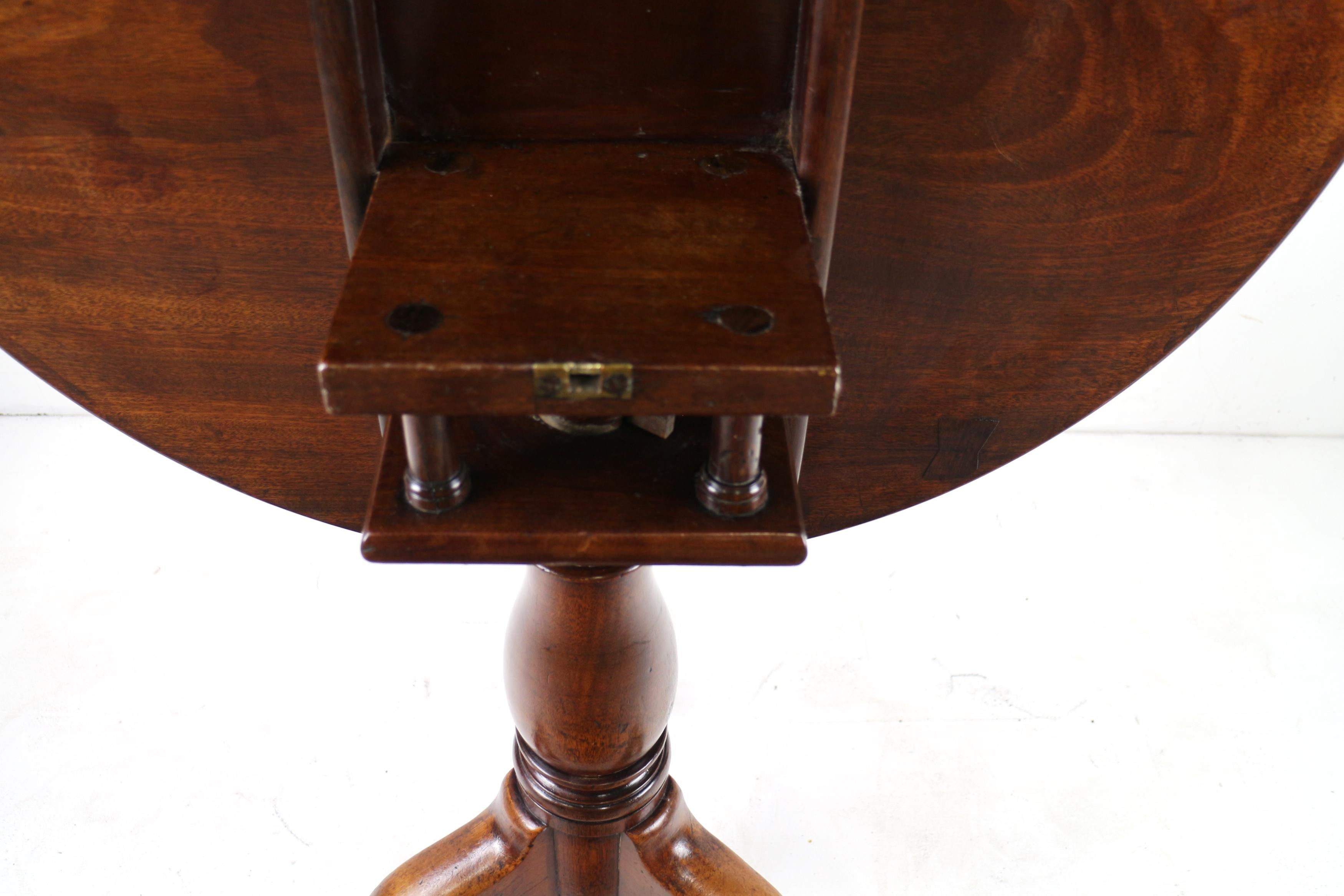 Antique English 18th Century Early Georgian Dish Top Bird Cage Tripod Table en vente 2
