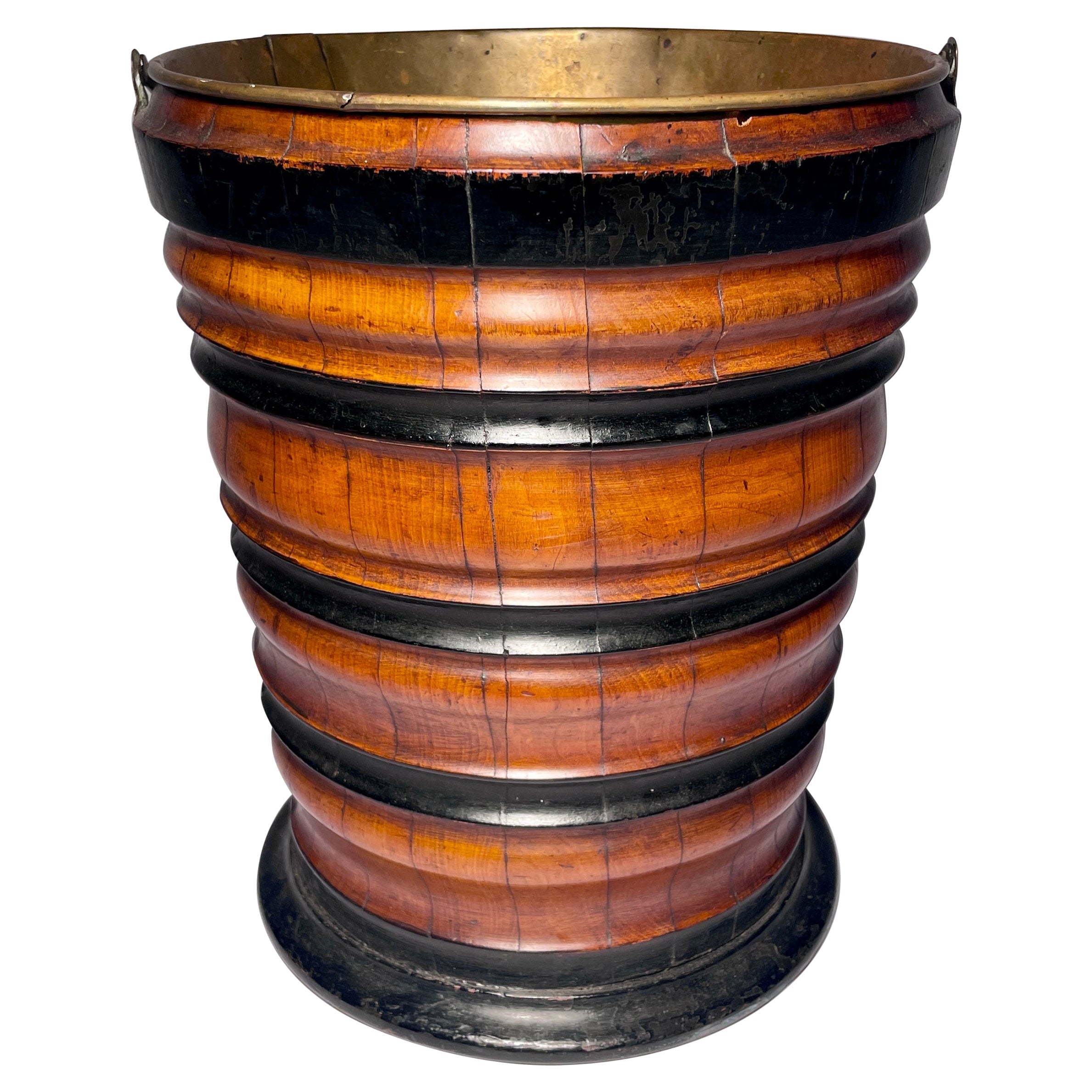 Antique English 19th Century Brass Lined Bucket.