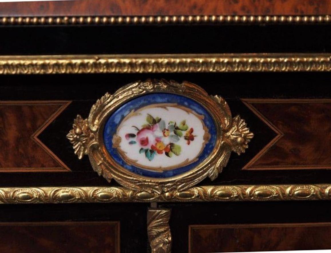 Antique English 19th Century Briarwood and Ebonized Wood Cabinet For Sale 2