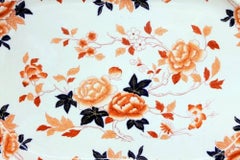 Antique English 19th Century Brownfield & Sons Ironstone Large Imari Platter