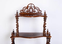 Antique English 19th Century Etagere Corner Shelves, C.1860