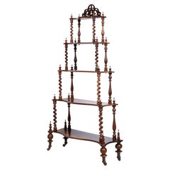 Antique English 19th Century Etagere Corner Shelves, C.1860