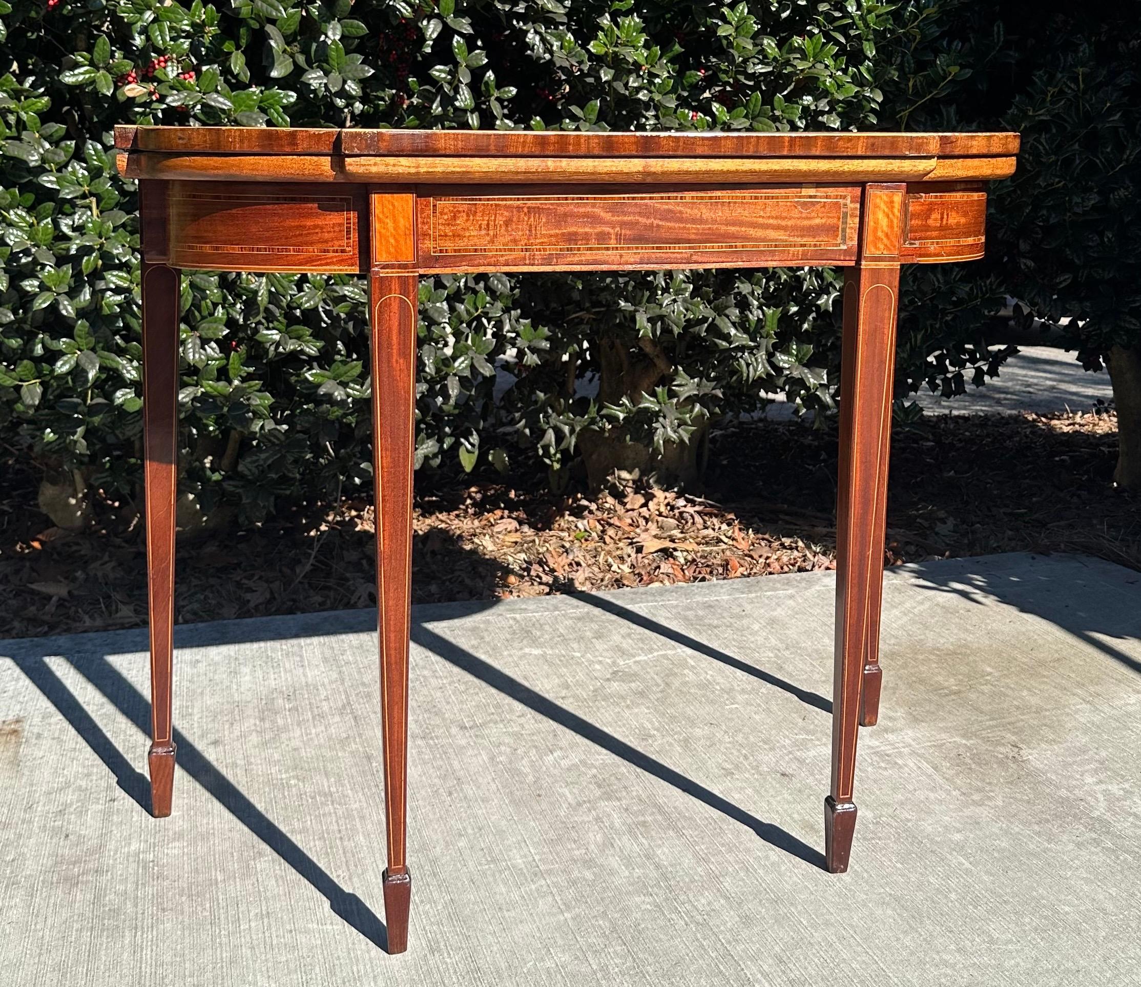 Antique English 19th century Inlay Game Table Mahjong Table Card Table 3