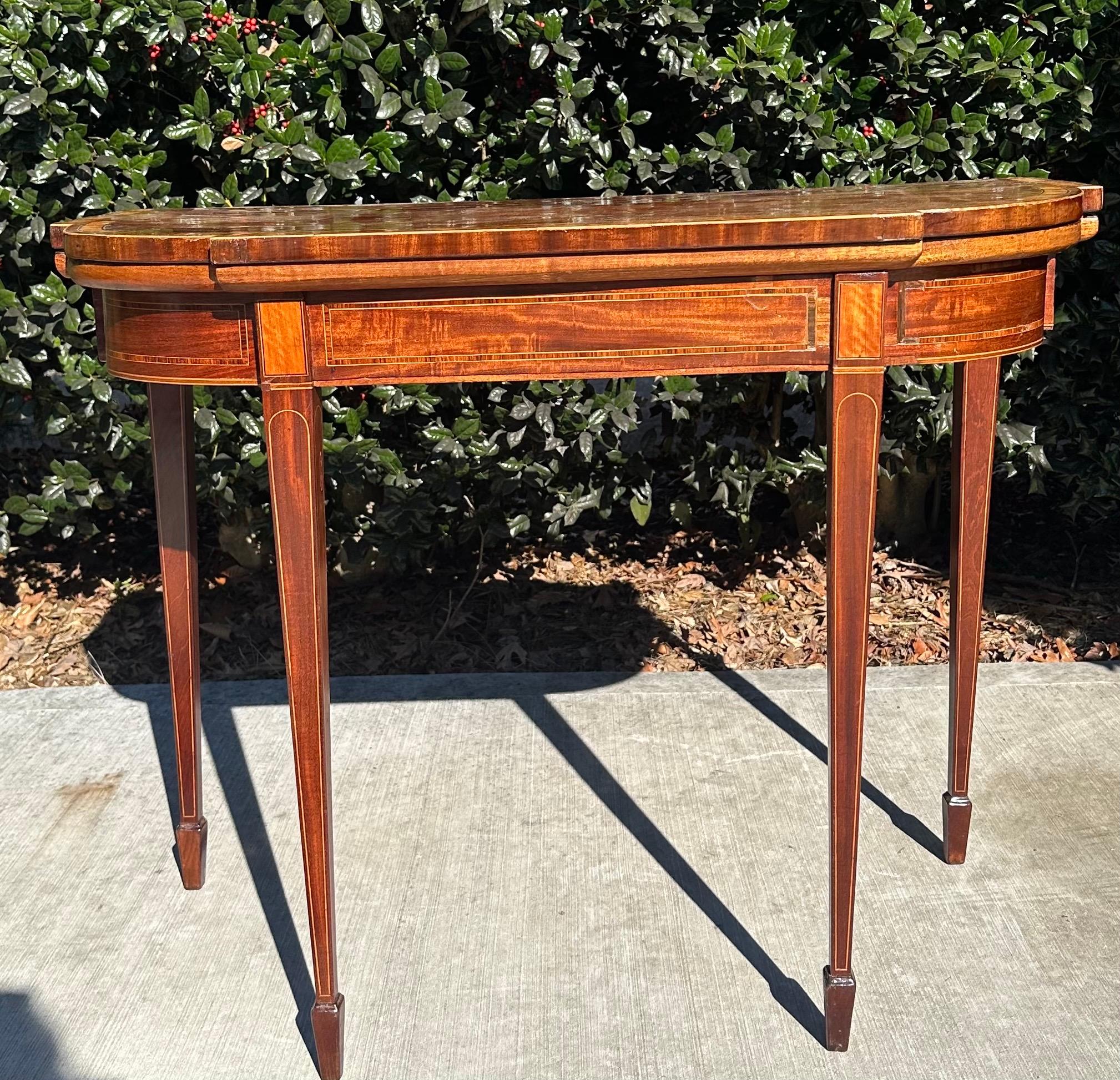 Antique English 19th century Inlay Game Table Mahjong Table Card Table 4