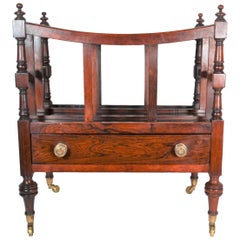 Antique English 19th Century Mahogany Canterbury