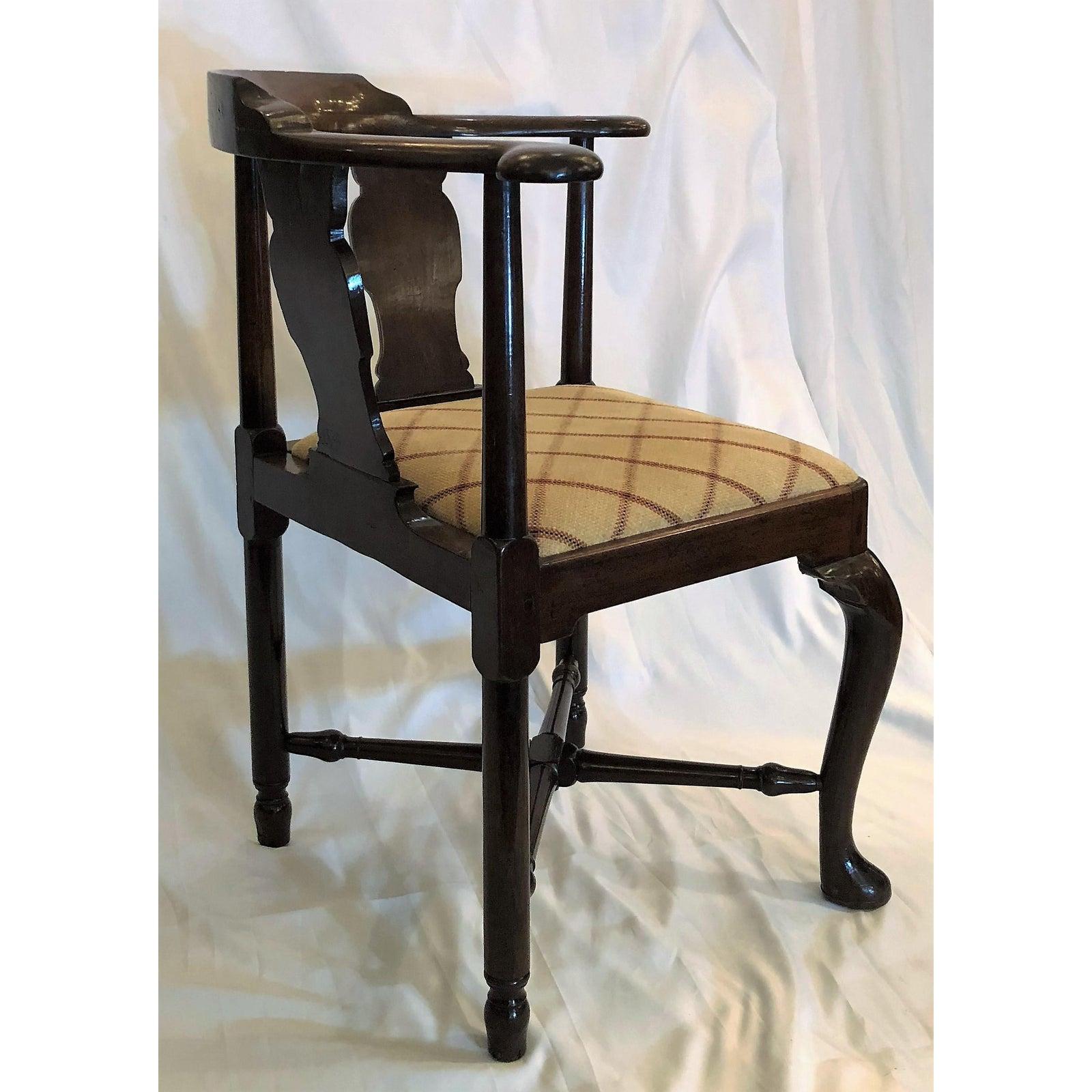 LFA!!!Antique English 19th Century Mahogany Corner Chair For Sale 1