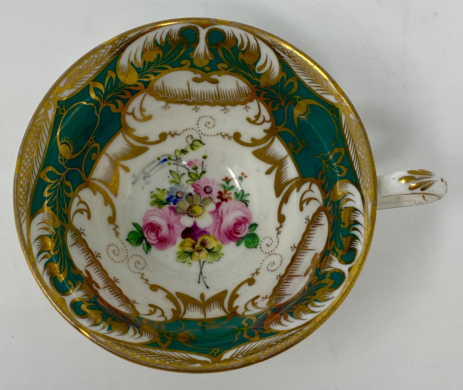 XIXe siècle Service à dessert et café ancien en porcelaine anglaise du 19ème siècle en vente