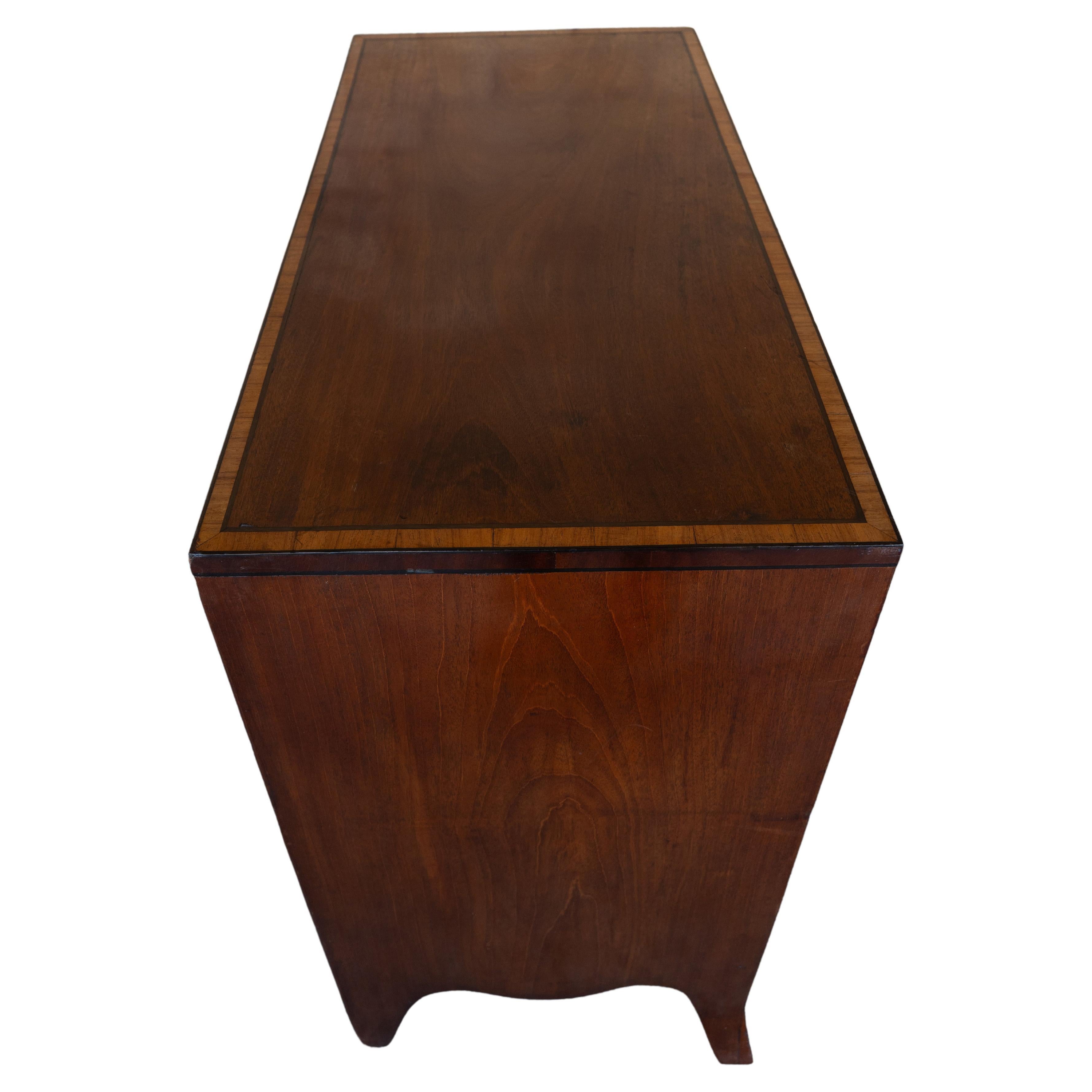 Antico cassettone inglese del XIX secolo Regency Diminutive C.1810

Struttura in mogano cubano, scudi in avorio e maniglie rotonde in ottone.
Cassetti originali foderati di carta blu.
Poggia su eleganti piedi a staffa strombati.
In ottime condizioni