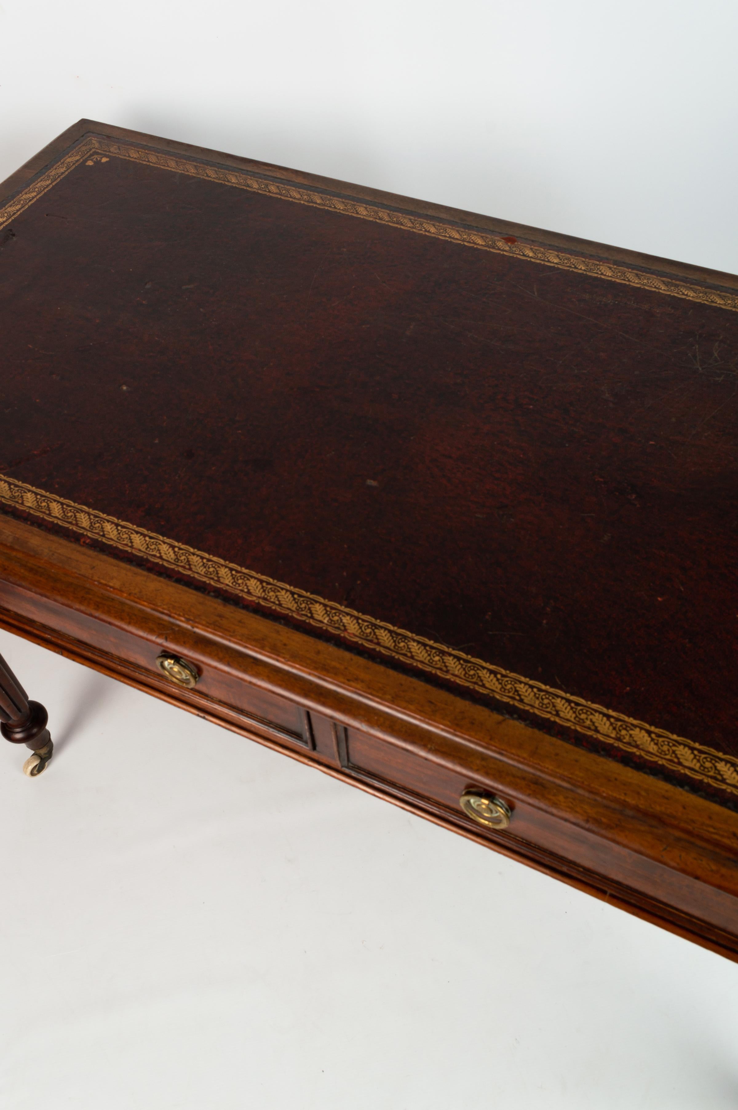 Antique English 19th Century Regency Mahogany Desk Writing Table 7