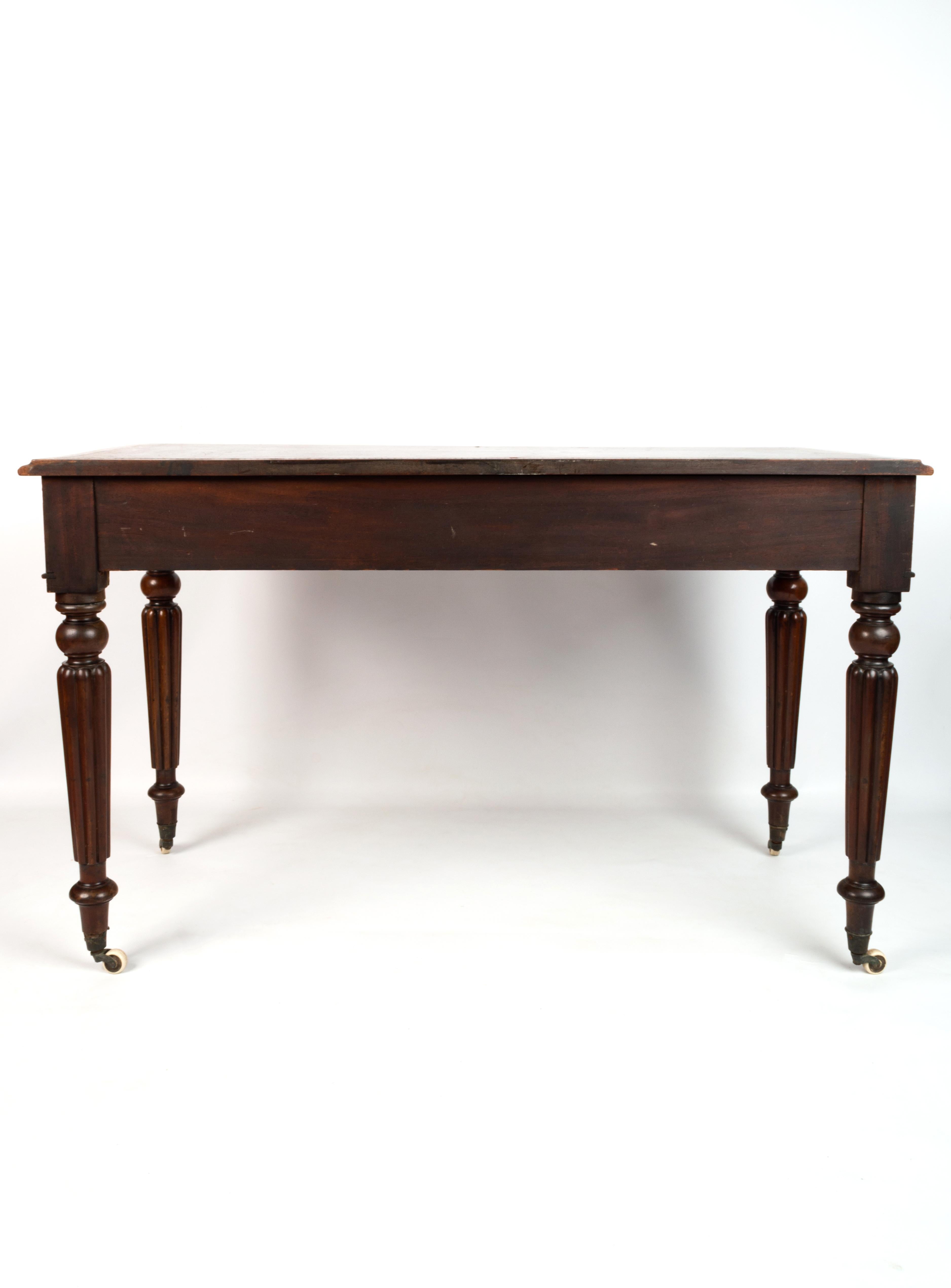 Antique English 19th Century Regency Mahogany Desk Writing Table 9
