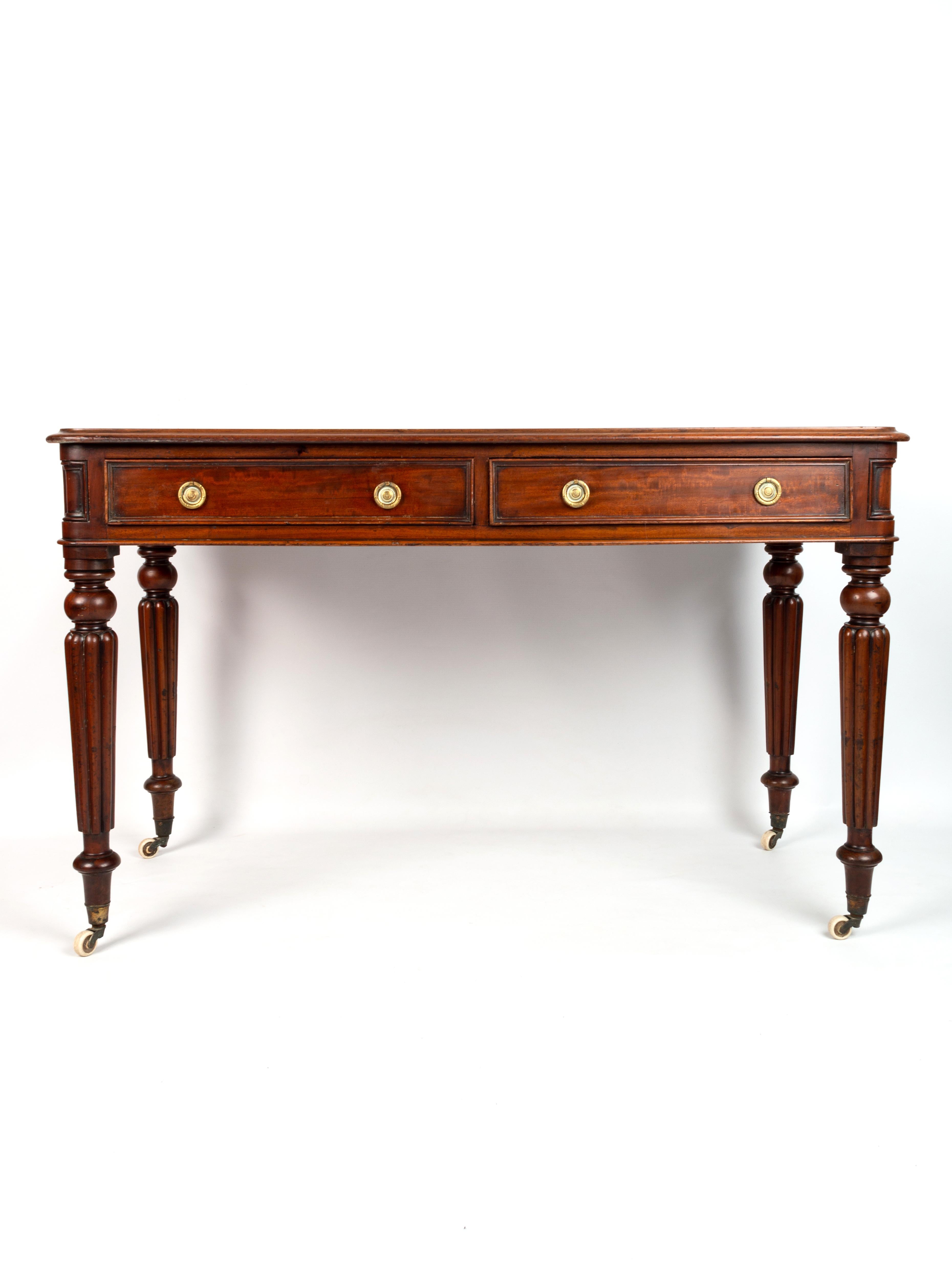 Early 19th Century Antique English 19th Century Regency Mahogany Desk Writing Table