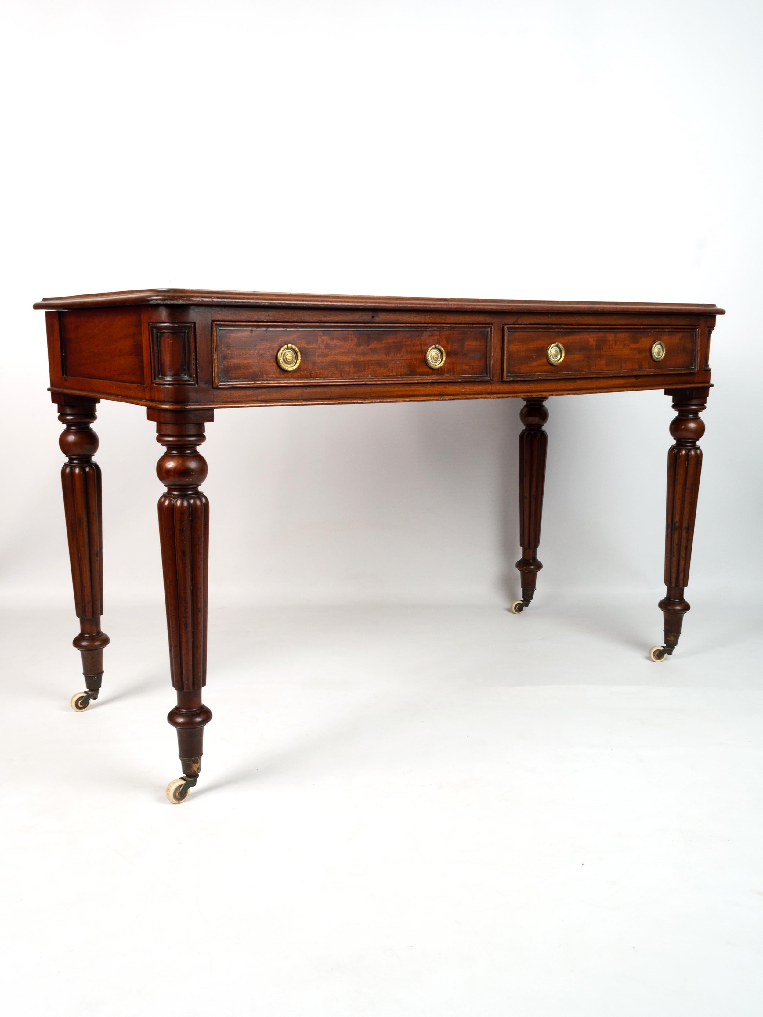 Antique English 19th Century Regency Mahogany Desk Writing Table 2