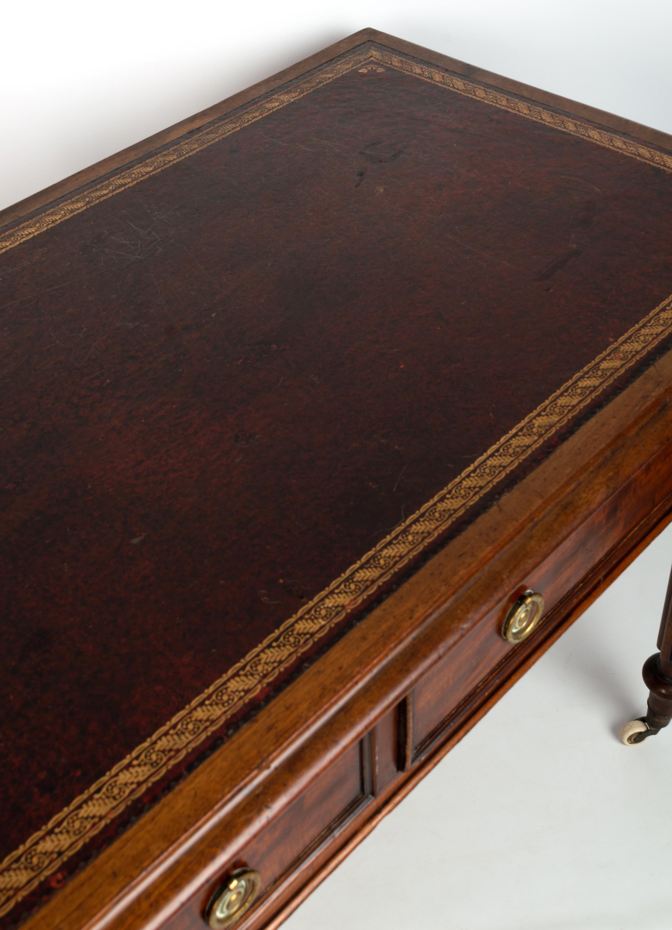 Antique English 19th Century Regency Mahogany Desk Writing Table 4