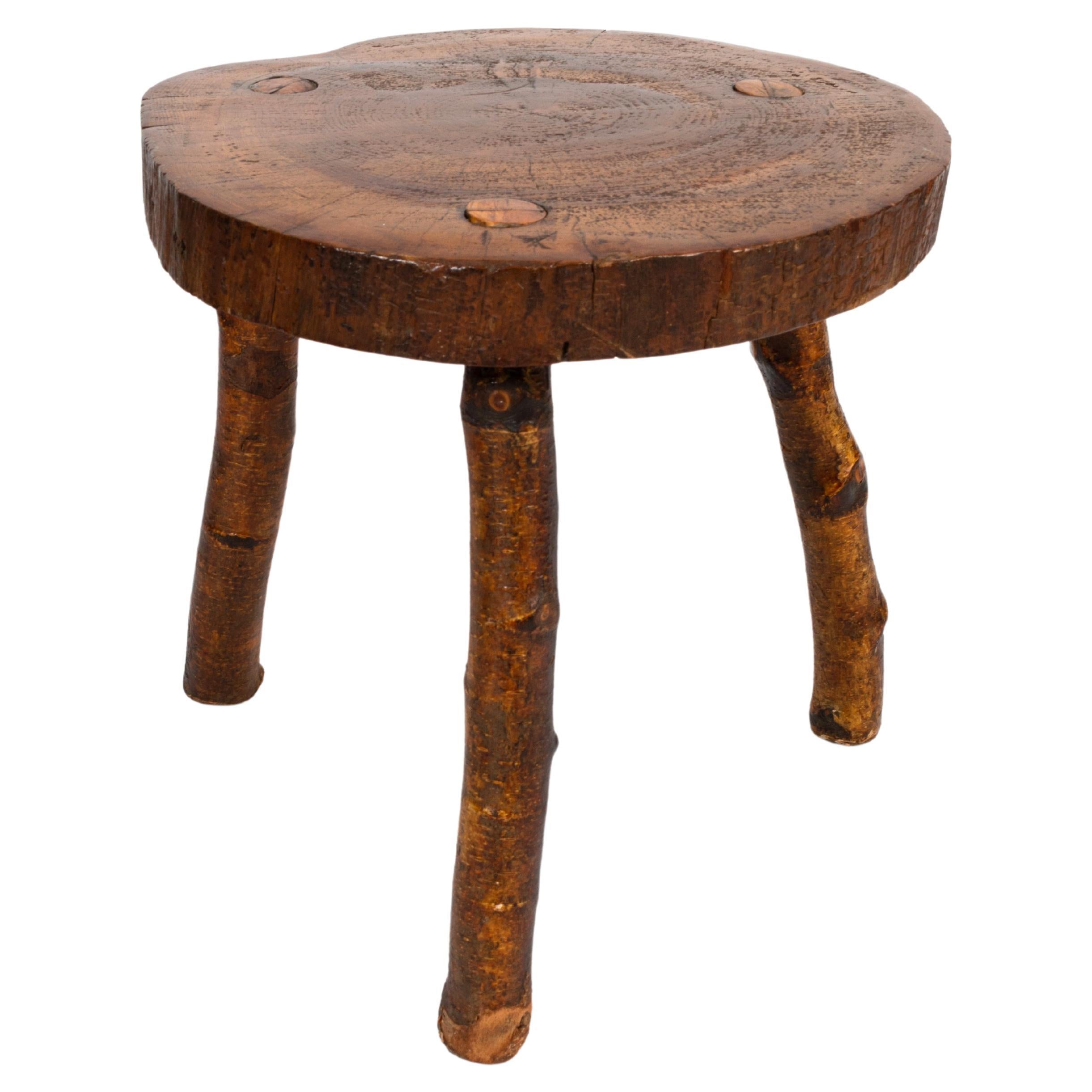 Antique English 19th Century Vernacular Cricket Table Side Table Stool