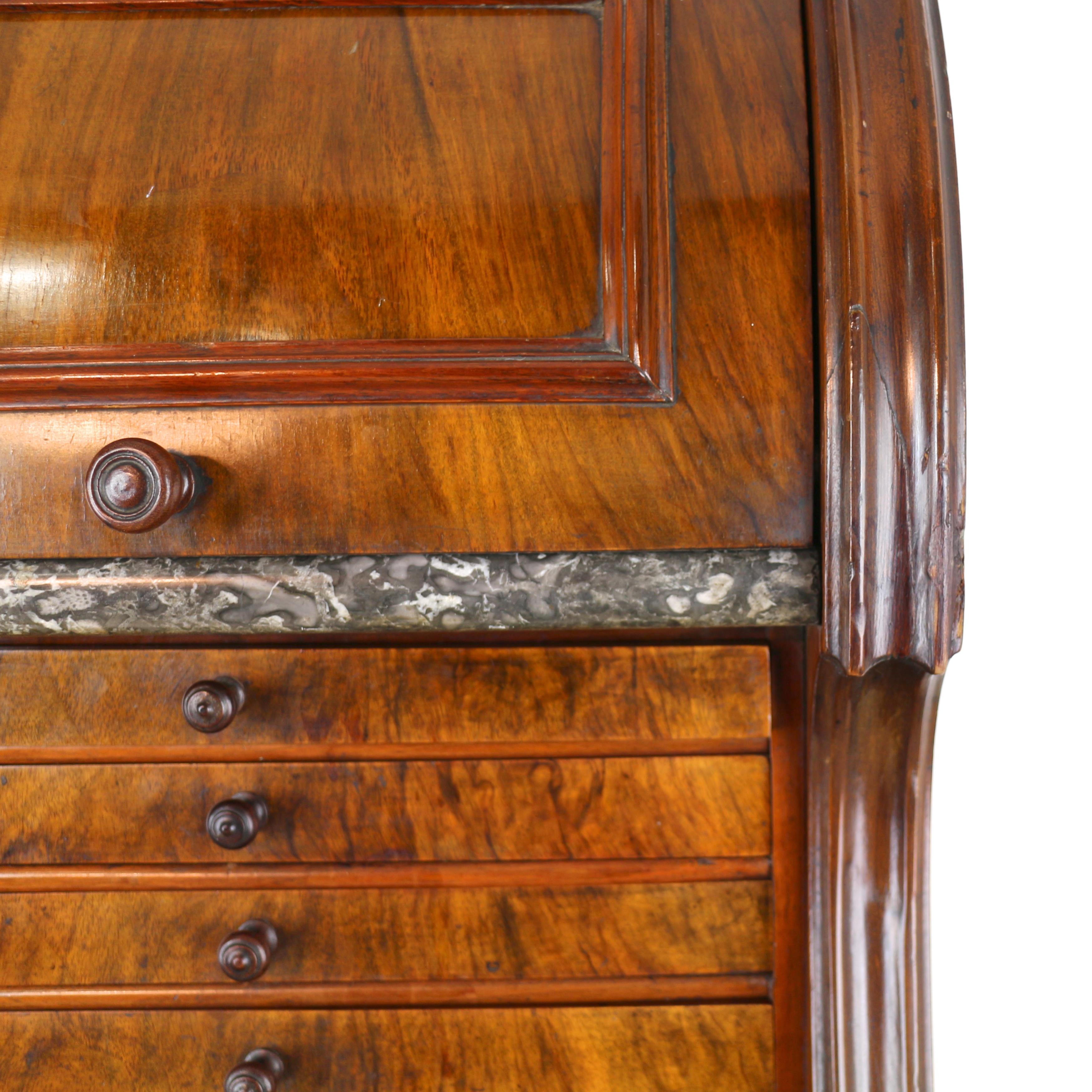 Antique English 19th Century Victorian Burr Walnut Dentist's Collector's Cabinet For Sale 12