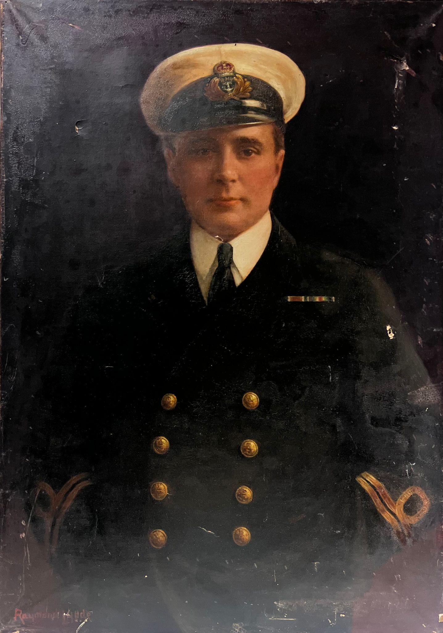 The Naval Officer
English School, early 20th century
oil on canvas, unframed
canvas : 24 x 17 inches
provenance: private collection, England
condition: the painting is offered for restoration as it has several scuffs, marks of damage and losses. 