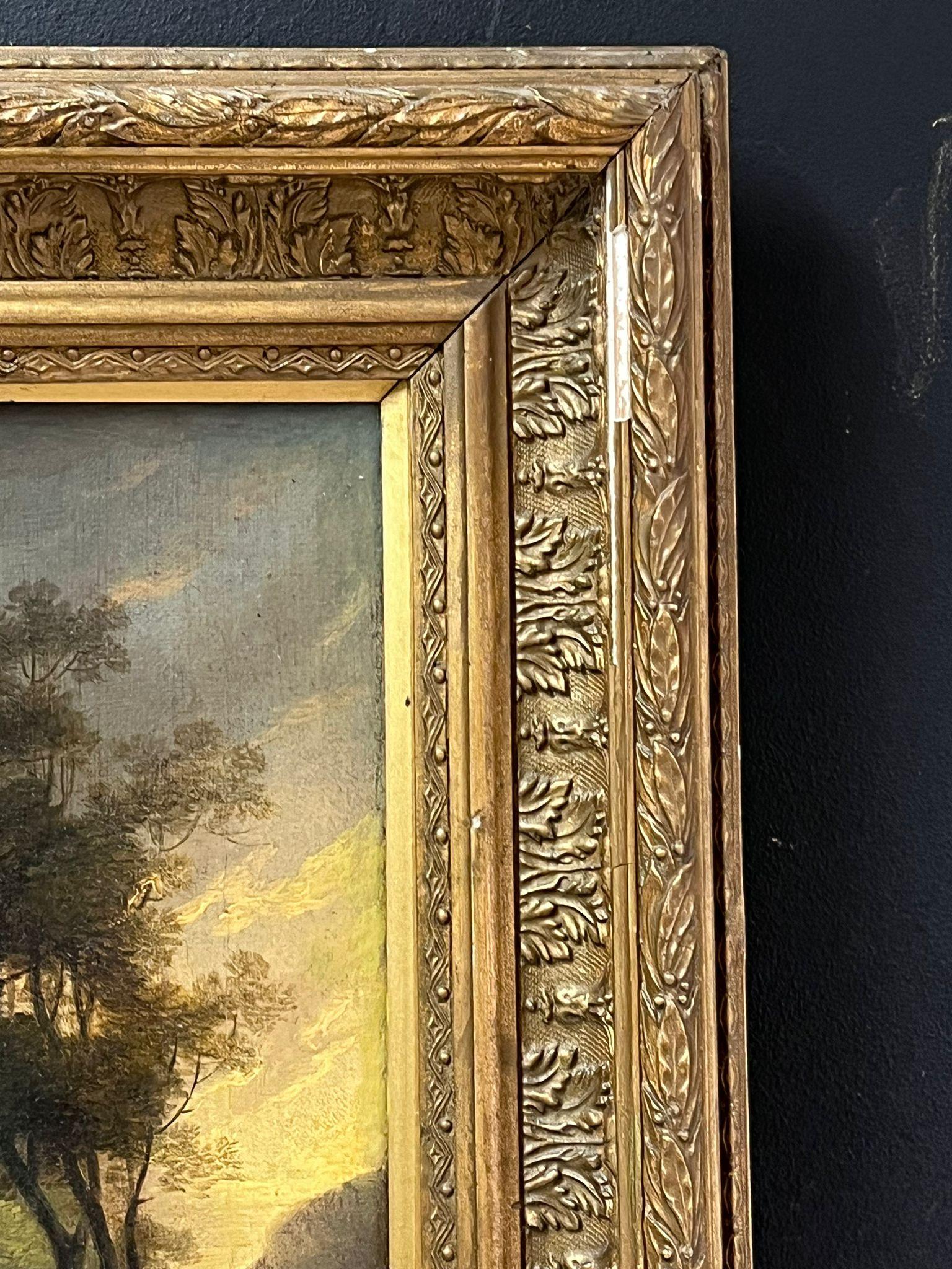 Viaggiatori nel paesaggio
Artista inglese, inizio del XIX secolo
olio su tela, incorniciato
incorniciato: 22 x 24 pollici
tela: 15 x 15,5 pollici
provenienza: collezione privata, Inghilterra
condizioni: ottime e sane (il telaio ha subito delle