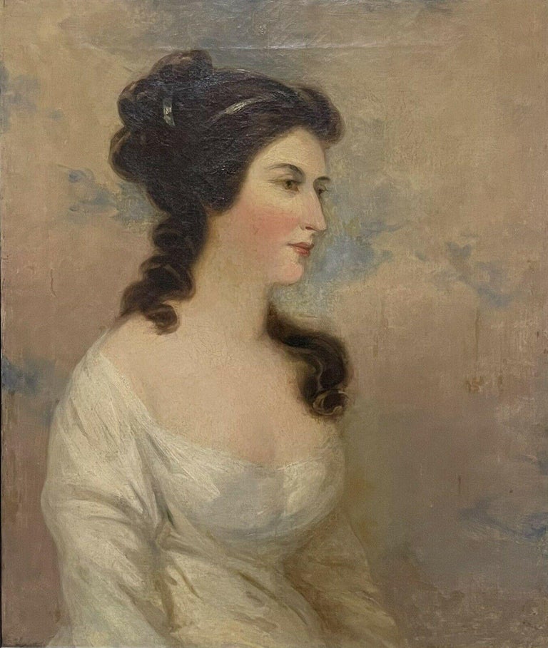 Antique English Portrait Painting - Fine 19th Century Large Portrait of a Young Lady, Beautifully Painted Oil