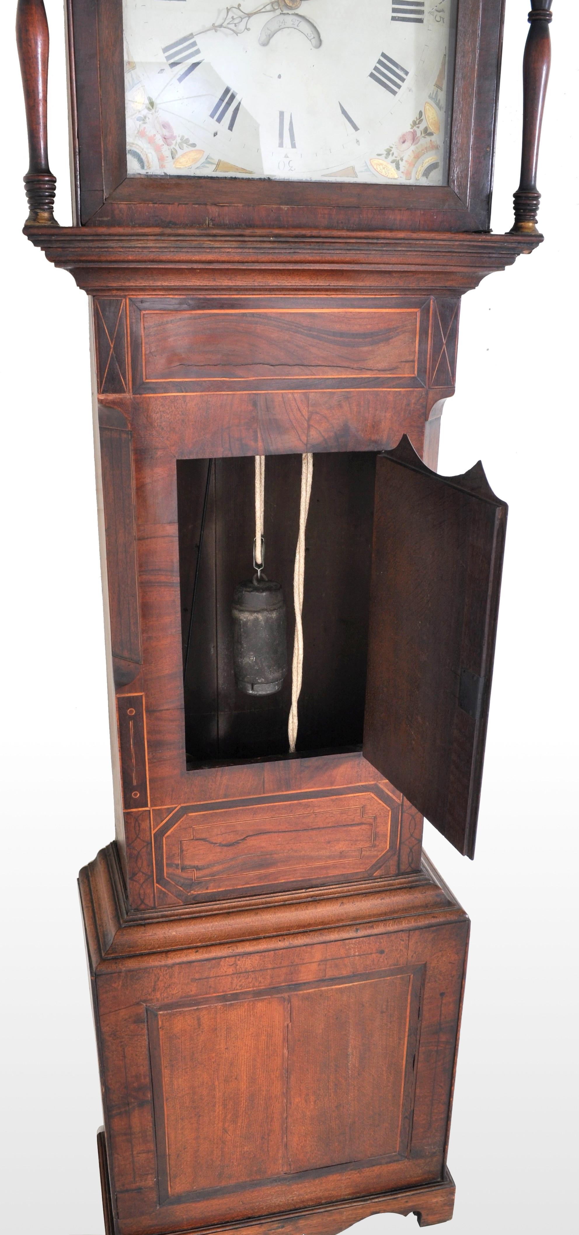 Antique English 8Day Georgian Longcase/Grandfather Clock C. Sewell Bradford 1820 In Good Condition In Portland, OR