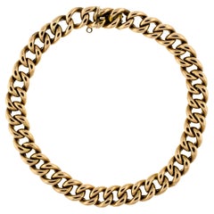 Bracelet anglais ancien à boutons de manchette en or jaune 9 carats