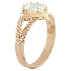 Bague anglaise ancienne en or rose 9K avec 1,21ct de diamant MF37-05178265