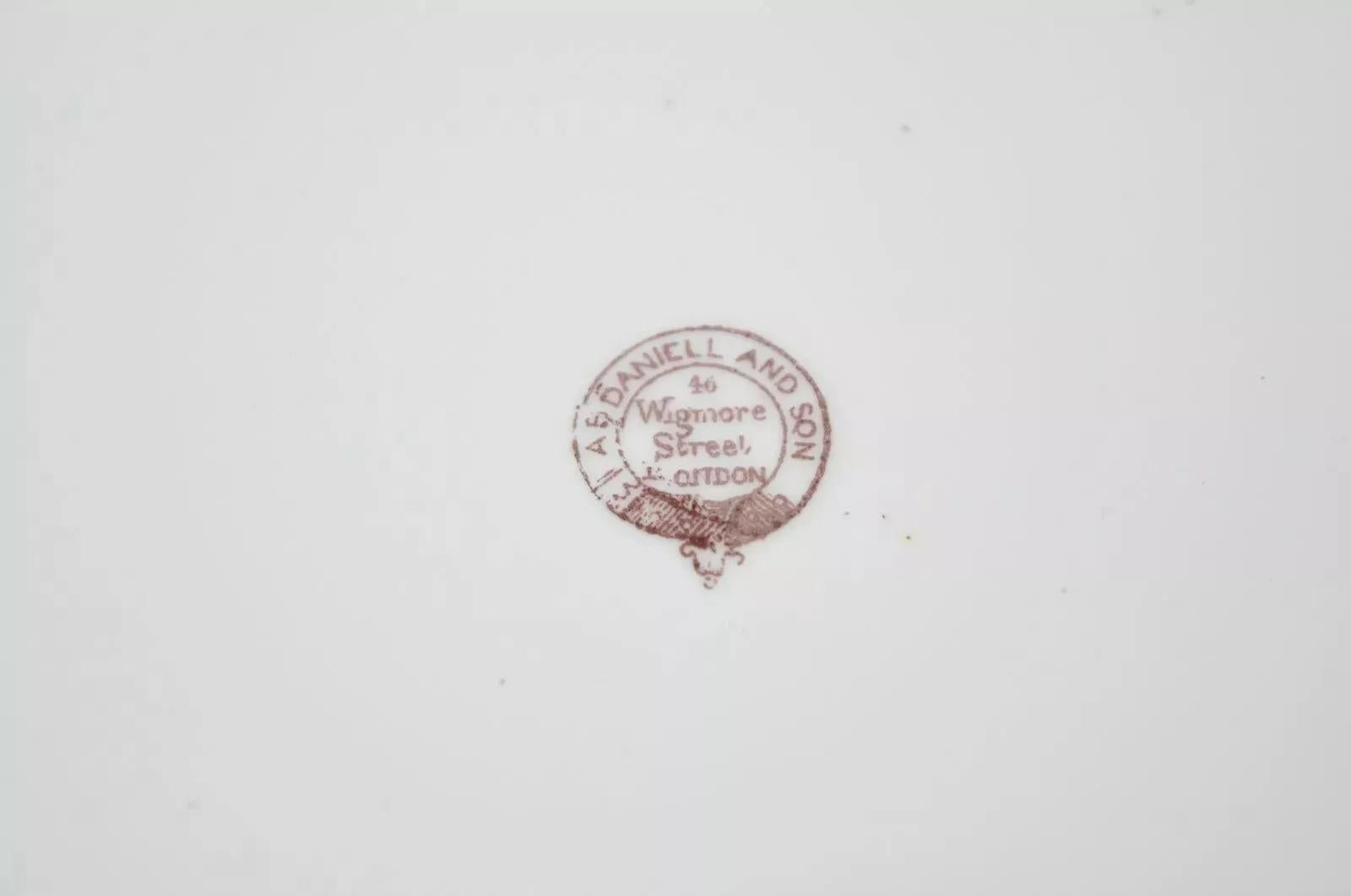 Antique English A.B. Daniell and Son Blue Flower 20