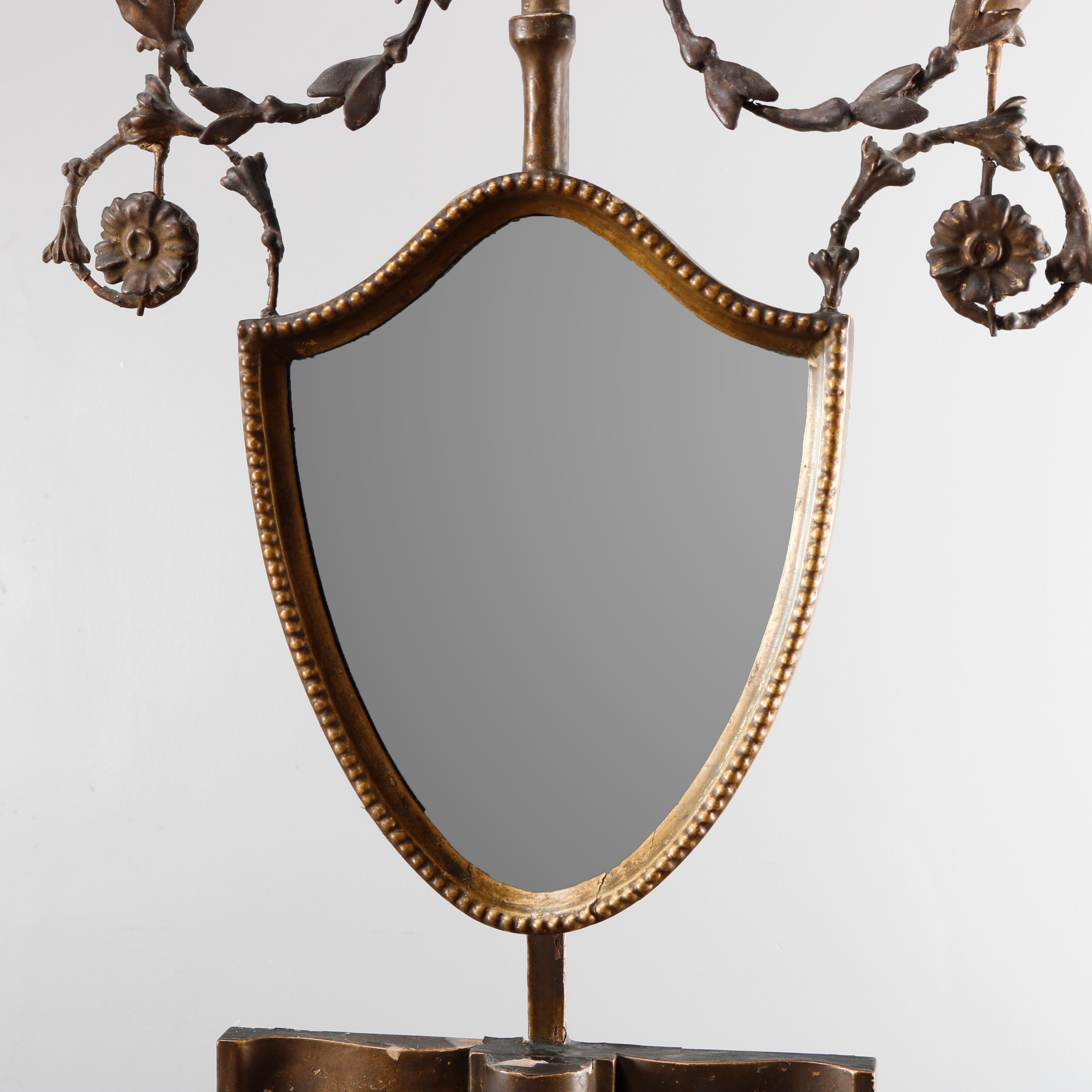 18th Century and Earlier Antique English Adam Neoclassical Style Period Giltwood Wall Mirror 18th Century