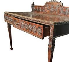 Antique English Adams Style Carved Mahogany 3 Piece Sideboard, Circa 1880.