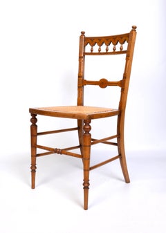 Antique English Aesthetic Movement Caned Side Chair C.1880